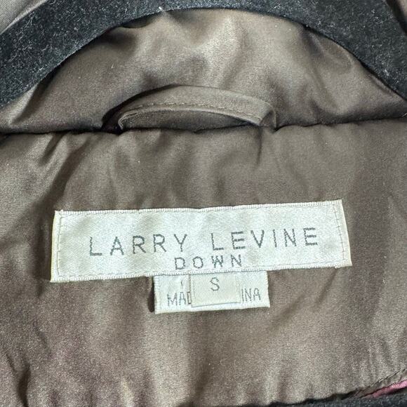 Larry Levine Down Puffer Mid Length Coat Removable Hood Fur Trim Olive Green S - Picture 10 of 10